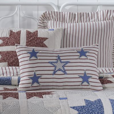 Americana Stars Applique Lumbar Pillow