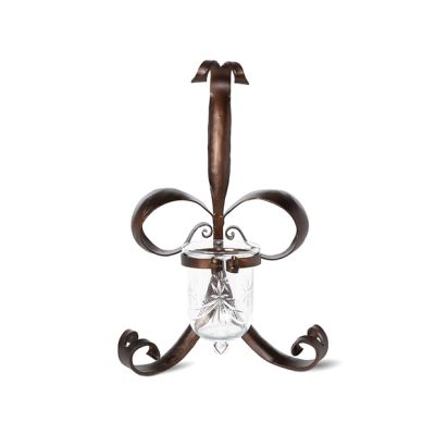 Antique Bronze Fleur De Lis Wall Sconce