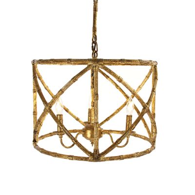 Antique Finish Open Drum Chandelier