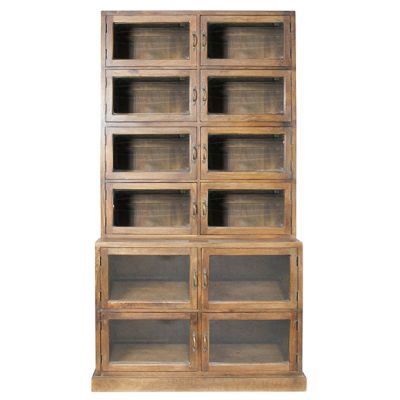 Antique Inspired 12 Door Display Cabinet
