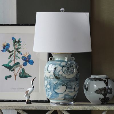 Antique Reproduction Painted Spice Jar Table Lamp