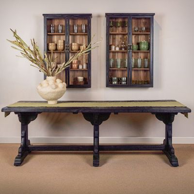 Antiqued Black Reclaimed Wood Dining Table
