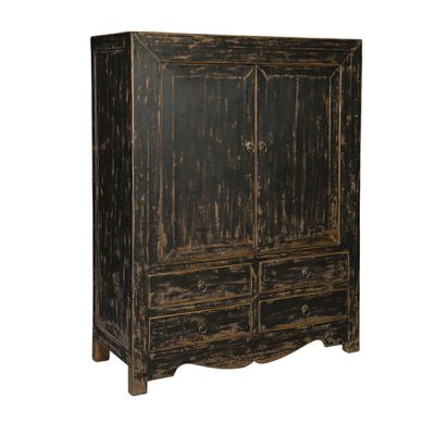 Antiqued Elegance Farmhouse Armoire