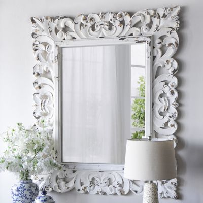 Antiqued Elegance Wall Mirror