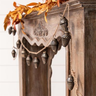 Antiqued Glass Acorn Garland