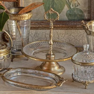 Antiqued Gold Petite Tea Server
