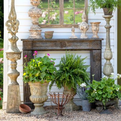 Antiqued Pine Library Mantelpiece