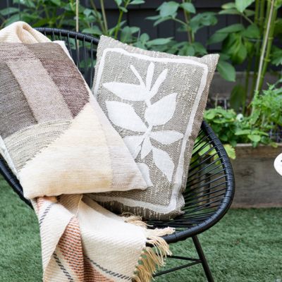 Applique Design Indoor/Outdoor Lumbar Pillow
