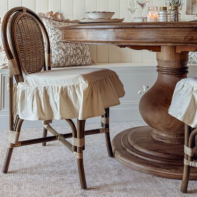 Arch Back Woven Wicker Bistro Chair