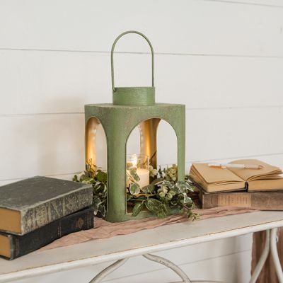 Arched Cottage Metal Candle Lantern