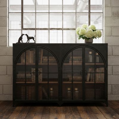 Arched Door Metal Sideboard Cabinet