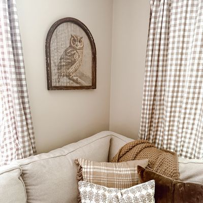 Arched Frame Great Horned Owl Wall Print