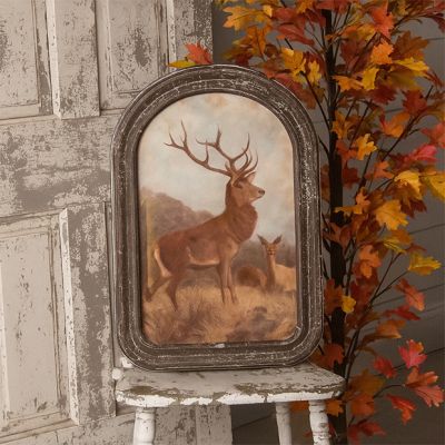 Arched Framed Deer Print