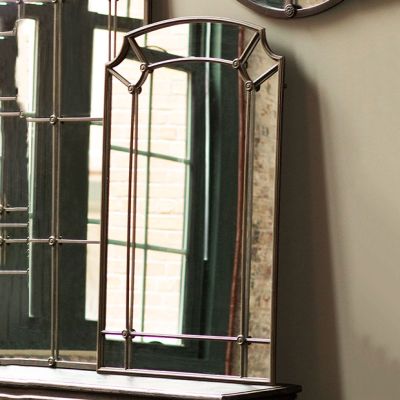 Arched Top Iron Wall Mirror