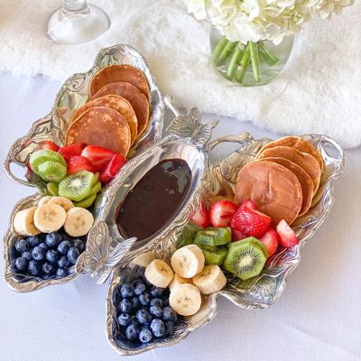 Arthur Court Butterfly Chip and Dip Tray