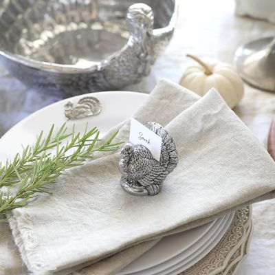 Arthur Court Turkey Placecard Holders Set of 4