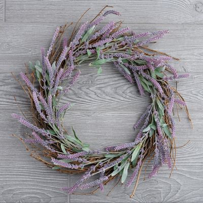 Artificial Lavender Wreath