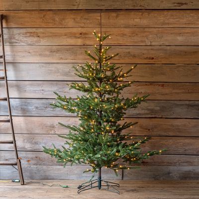 Artificial Pre Lit Noble Fir Christmas Tree