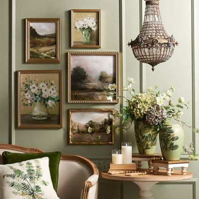 Assorted Landscape And Floral Framed Wall Art Set of 5