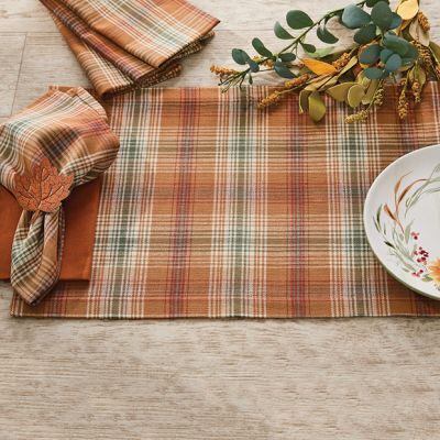 Autumn Accents Plaid Placemat Set of 4