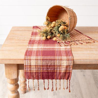 Autumn Charms Reversible Plaid Table Runner