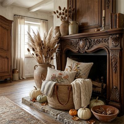 Autumn Grove Embroidered Accent Pillow