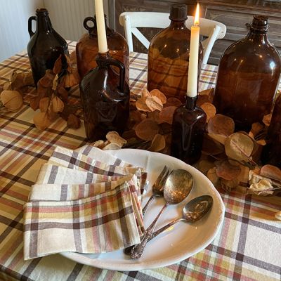 Autumn Harvest Plaid Napkins Set of 8