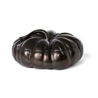 Autumn Manor Lidded Ceramic Pumpkin Bowl