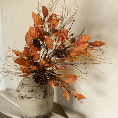 Autumn Orange Pine Spray