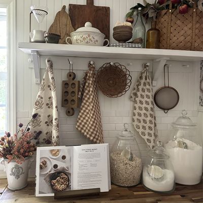 Autumn Tones Patterned Tea Towels Set of 3