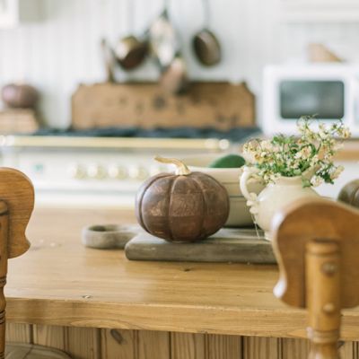 Autumn Walnut Wooden Heirloom Pumpkin