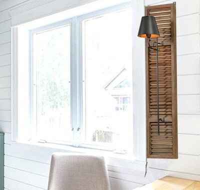 Wood Shutter Wall Sconce