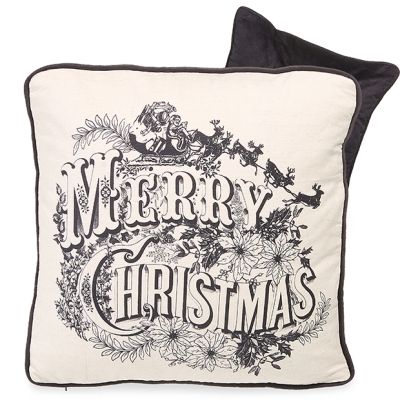 Vintage Merry Christmas Throw Pillow