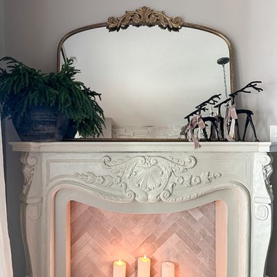 Baroque Style Gold Mantel Mirror