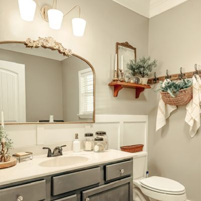 Baroque Inspired Style Gold Mantel Mirror