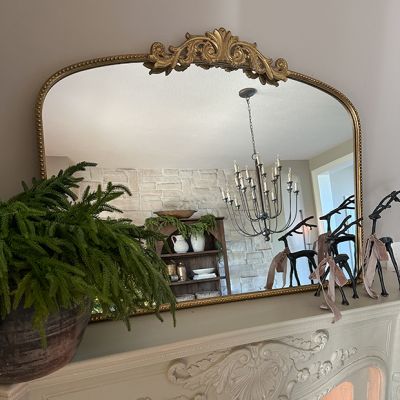 Baroque Style Gold Mantel Mirror