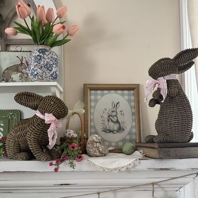 Basket Weave Bunnies Set of 2