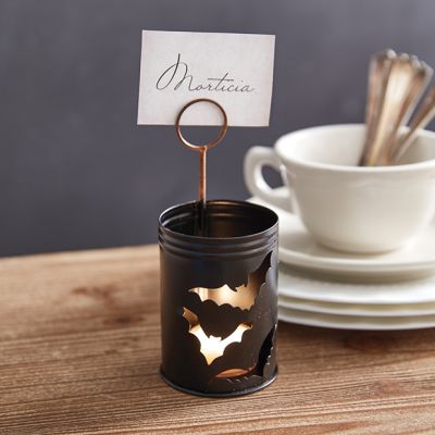 Bat Cut Out Luminary Place Card Holder