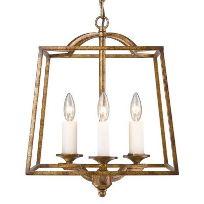 Open Frame Grecian Gold Pendant Light
