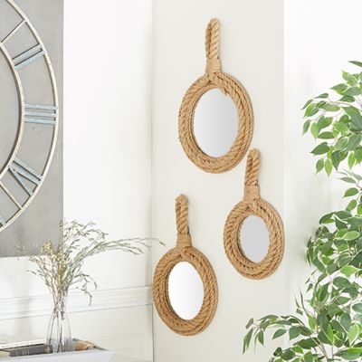 Rope Framed Mirror Set of 3