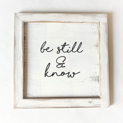 Be Still Rustic Framed Wall Art