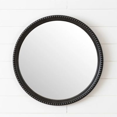 Beaded Edge Round Wall Mirror