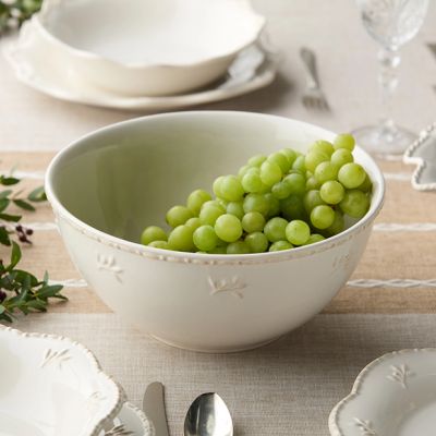 Beaded Edge Stoneware Mixing Bowl