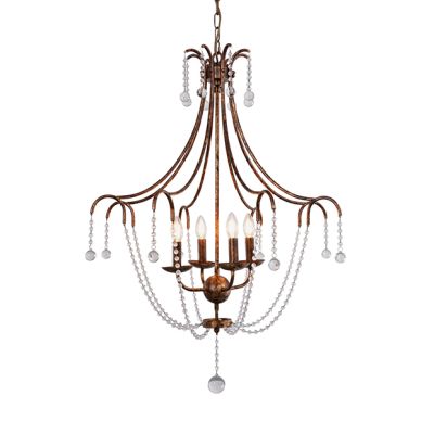 Beaded Elegance 4 Light Chandelier