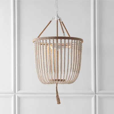 Beaded Pendant Light With Tassel