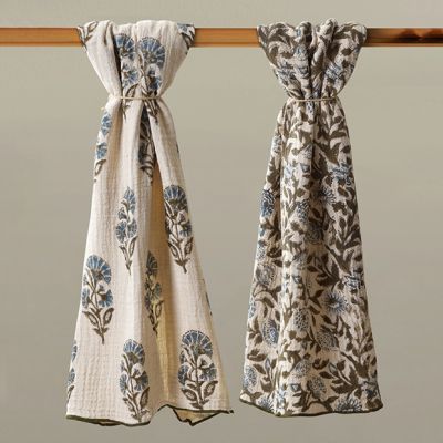 Beautiful Botanical Kitchen Towels Set of 2
