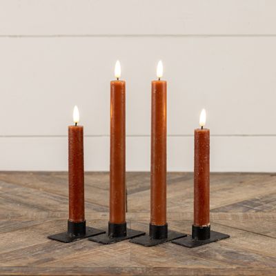 Beautiful Bronze Taper Candle Set of 2