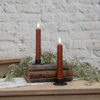 Beautiful Bronze Taper Candle Set of 2 7 Inch