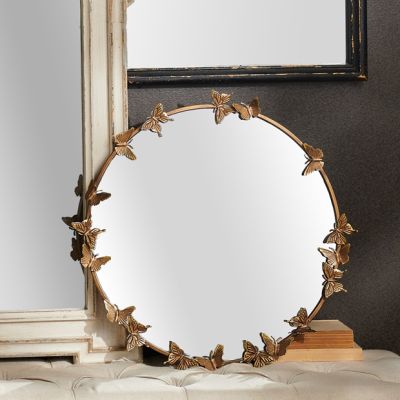 Beautiful Butterfly Round Accent Mirror