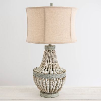 Beautifully Beaded Farmhouse Table Lamp